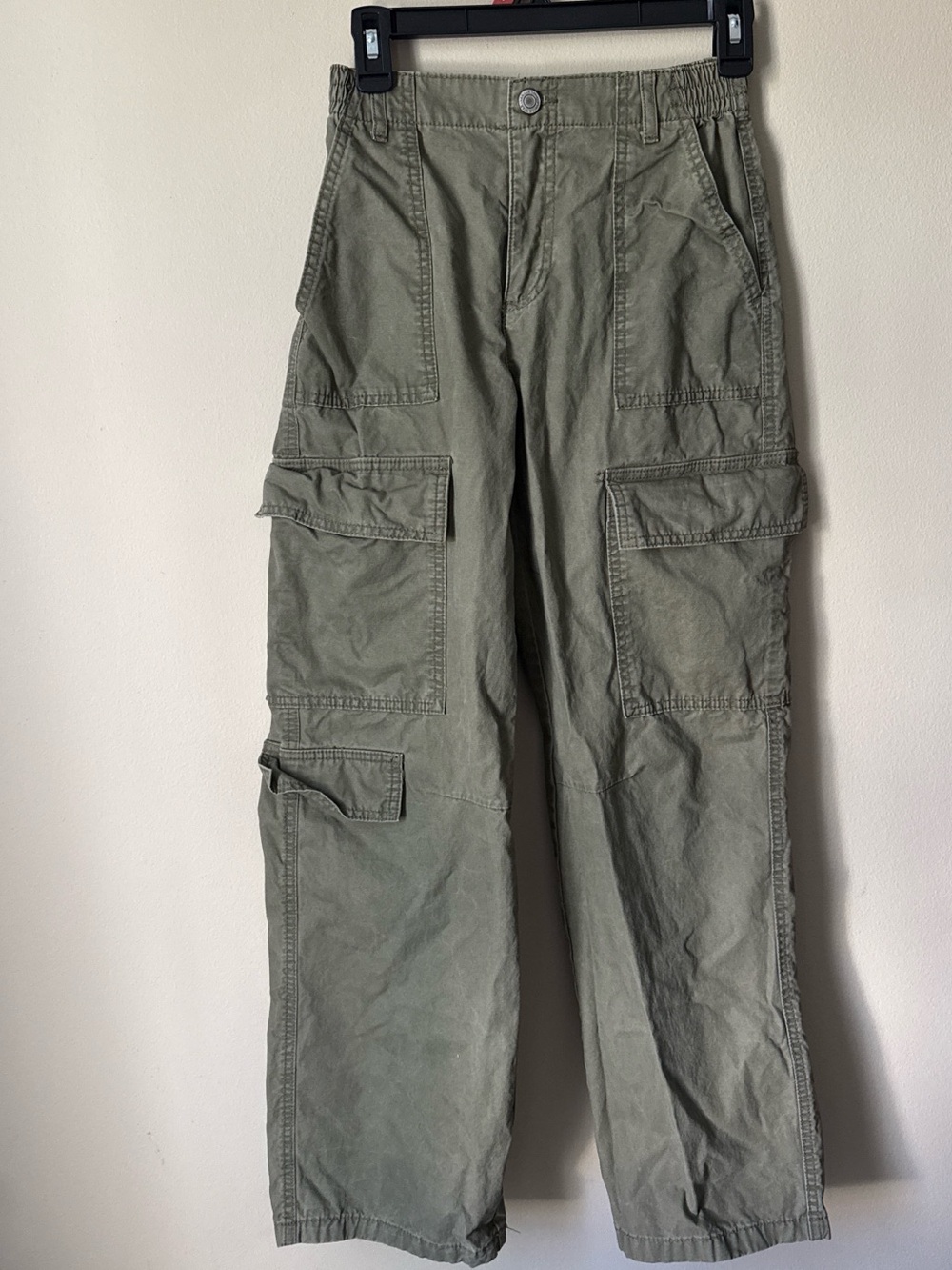 Vanilla Star Olive Cargo Pants with Utility Pockets